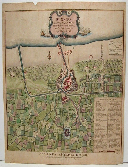 Item #M507 Plan of the City and Citadel of Dunkirk. Nicolas Tindal.