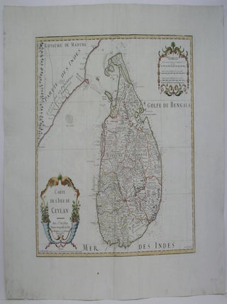 Item #M5121 Carte De L'Isle de Ceylan. Guillaume De L'Isle