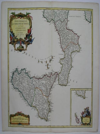 Item #M5161 Partie Meridionale du Royaume de Naples ou se Trouvent La Calabre et L'Isle et...