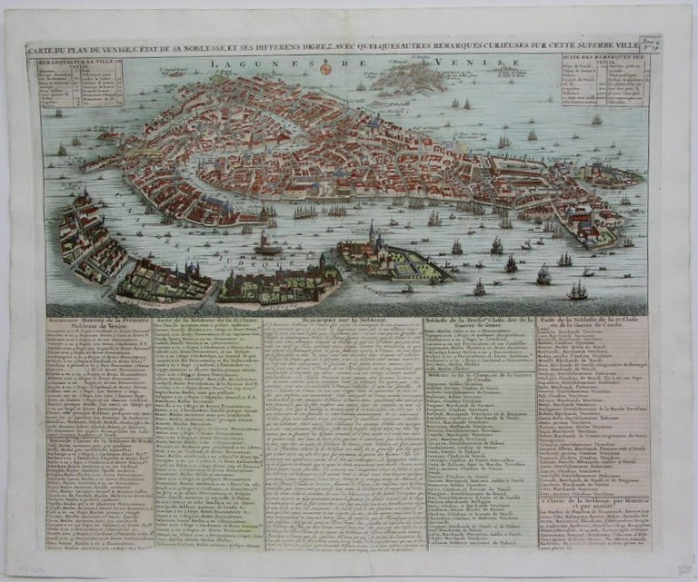 Item #M5218 Carte du Plan de Venise, L'Etat de sa Noblesse, et ses Differens Digrez, avec quelques autres . . Henri Chatelain.