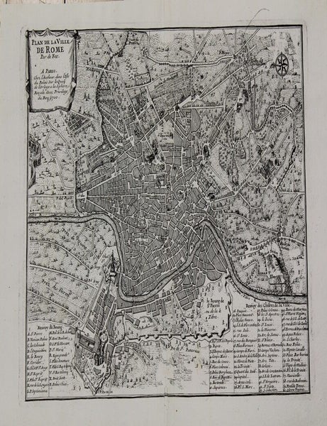 Item #M5227 Plan de La Ville de Rome. N. de Fer.