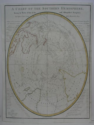 Item #M5272 A Chart of the Southern Hemisphere shewing the Tracks of some of the most...