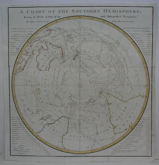 Item #M5272 A Chart of the Southern Hemisphere shewing the Tracks of some of the most...