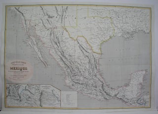 Item #M5293 Nouvelle Carte Physique et Politique du Mexique. Alexandre Vuillemin
