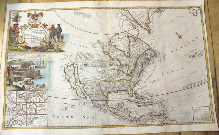 Item #M5311 To The Right Honourable John Lord Sommers Baron of Evesham in ye County of Worcester President of her Majesty’s most Honourable Privy Council etc. This Map of North America. . Herman Moll.