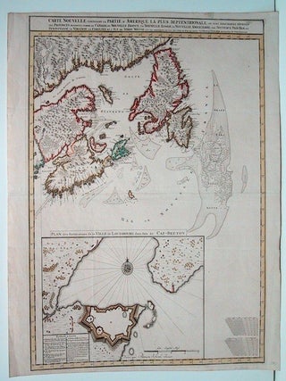 Item #M532 Carte Nouvelle contenant la partie d'Amerique la Plus Septentrionale ou sont...
