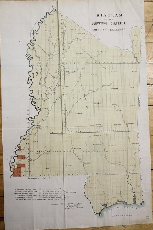 Item #M5322 Diagram of the Surveying District South of Tennessee. A. Downing.