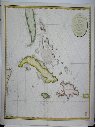 Item #M5421 Carte de la Partie Occidentale des Iles Antilles Comprenant St. Domingue, la...