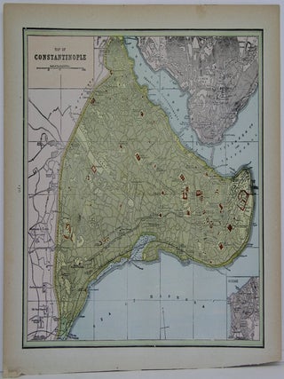 Item #M5511 Map of Constantinople. The Home Knowledge Atlas