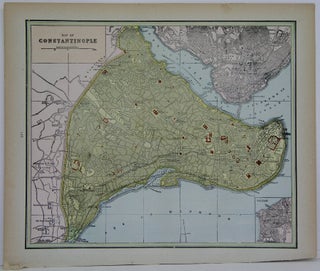 Item #M5511 Map of Constantinople. The Home Knowledge Atlas