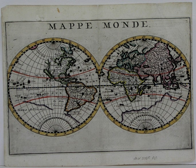 Item #M5524 Mappe Monde. Vander Aa.
