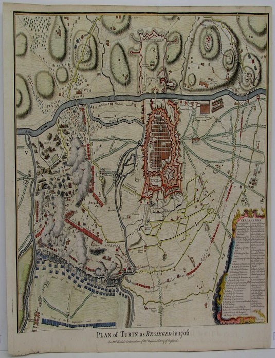 Item #M5572 Plan of Turin as Besieged in 1706. Nicolas Tindal.