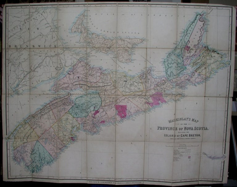 Item #M5650 Mackinlay's Map of the Province of Nova Scotia including Island of Cape Breton. W A. Hendry.
