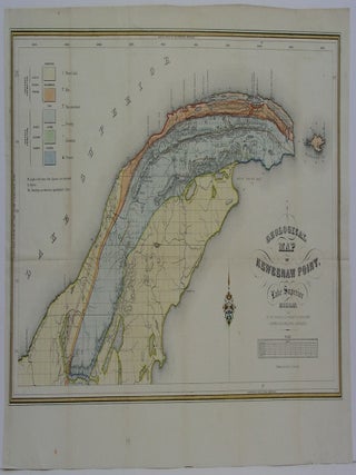 Item #M5699 Geological Map Keweenaw Point. J. O Whitney J W. Foster