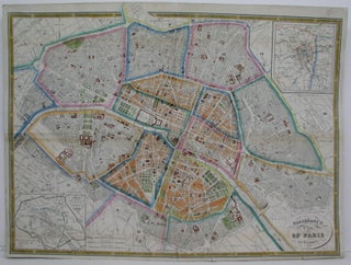Item #M6034 Galignani's Plan of Paris and Environs. Achin