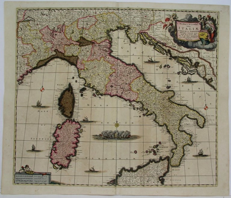 Item #M6304 Novissima et Accuratissima totius Italiae Corsicae et Sardiniae. F. de Wit.