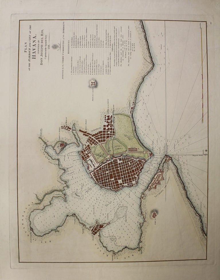 Item #M6443 Plan of the Harbour and City of the Havana. Don Joseph del Rio.