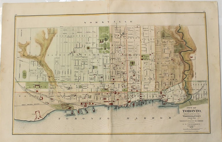 Item #M6476 City of Toronto Reduced by permission from Wadsworth & Unwin's Large Map for Tackabury's Atlas of the Dominion. Wadsworth, Unwin.