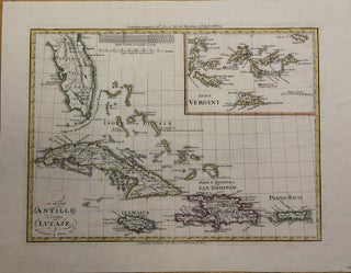 Item #M6508 Le Grandi Antille e l'Isole Lucaje. A B. Borghi