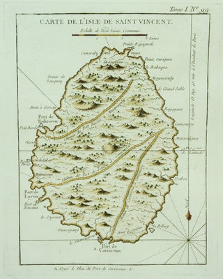 Item #M6672 Carte de l'Isle de Saint Vincent. Jacques Nicolas Bellin