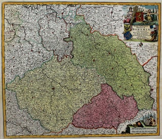 Item #M677 Mappa Geographica Regnum Bohemiae cum adjunctis Ducatu Silesiae. George Matthaus Seutter