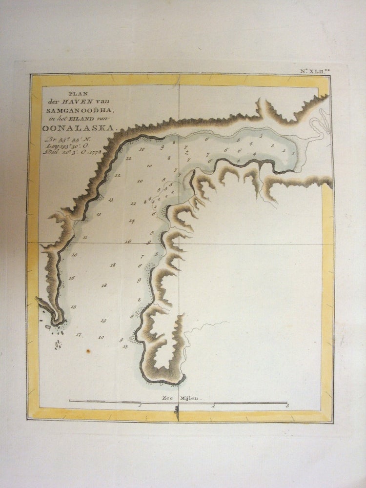 Item #M7009 Plan der Haven van Samganoodha in het Eiland van Oonalaska. Capt. J. Cook.