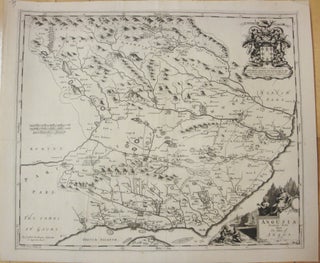 Item #M7052 Angusia Provincia Scotiae Sive The Shire of Angus. Robert Edward, Janssonius, Moses...