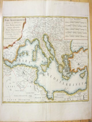 Item #M7214 Mare Mediterraneum unacum suis Insulis et vicinis Maribus minoribus itemque...
