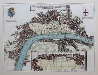 Item #M7234 Grundtrisz der Statt London, wie Solche vor, und nach dem Brand anzusehen Sampt dem...
