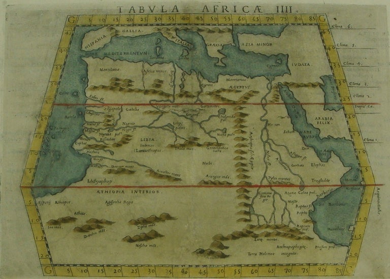 Item #M7261 Tabula Africae IIII / [verso:] Di Libia, Tavola Quarta. Ptolemy, Girolamo Ruscelli.