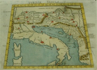 Item #M7262 Europae Tabula V / [verso:] D'Europa, Quinta Tavola. Ptolemy, Girolamo Ruscelli