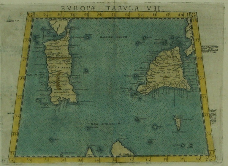 Item #M7263 Europae Tabula VII / D'Europa, Settima Tavola. Ptolemy, Girolamo Ruscelli.