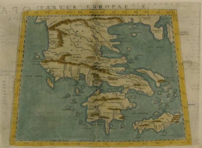 Item #M7266 Tabula Europae X / [verso:] D'Europa, Decima Tavola. Ptolemy, Girolamo Ruscelli.