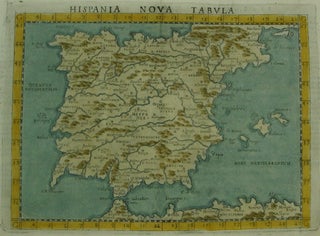 Item #M7270 Hispania Nova Tabula / [verso:] Della Spagna secunda tavola d'Europa. Ptolemy,...