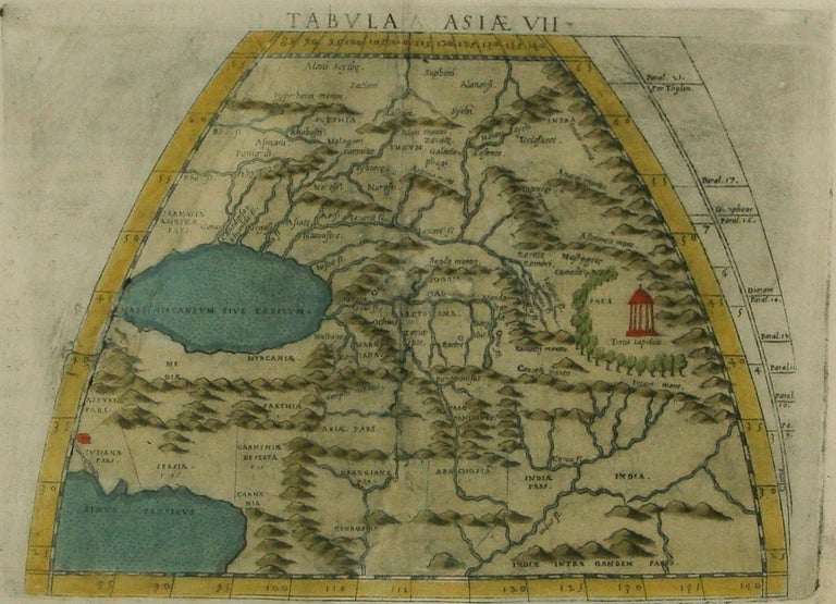 Item #M7276 Tabula Asiae VII / Dell'Asia, tavola setima antica. Ptolemy, Girolamo Ruscelli.