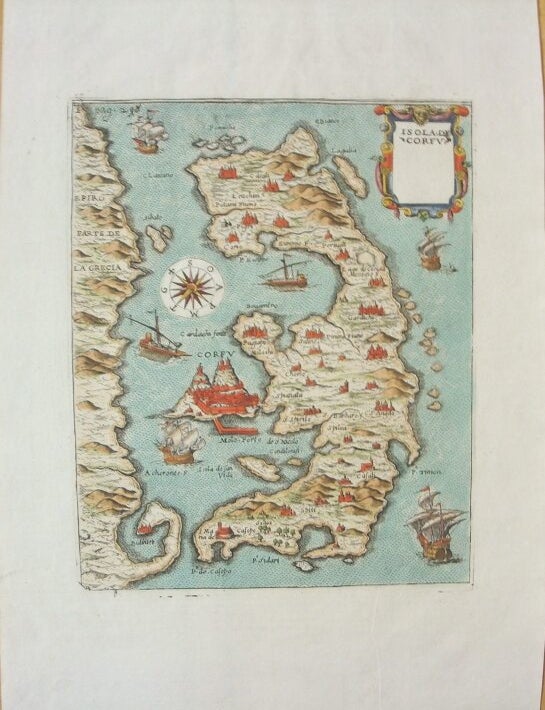 Item #M7377 Isola Di Corfu. Raffaello Savonarola.