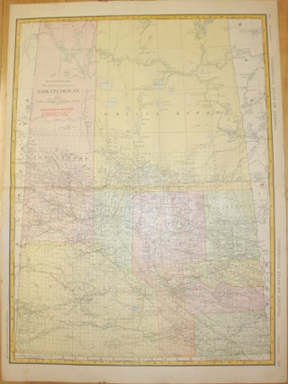The Rand-McNally New Commercial Atlas Map of Saskatchewan