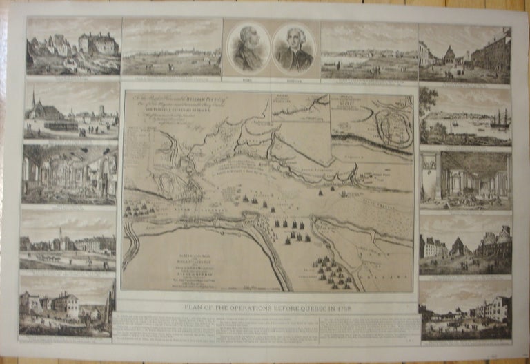 Item #M7432 Plan of the Operations Before Quebec in 1759. / An Authentic Plan of the River St. Laurence from Sillery to the Fall of Montmorenci, with the Operations of the Siege of Quebec under the Command of Vice-Adml. Saunders & Major Genl. Wolfe down to the 5. Sepr. 1759. Drawn by a Captain in His Majesties Navy. Thomas Jefferys.