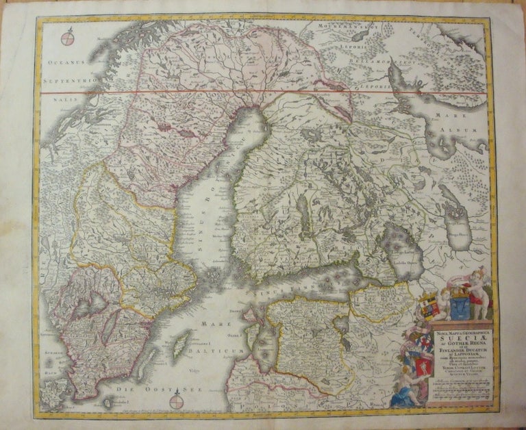 Item #M7469 Nova Mappa Geographica Sueciae Ac Gothiae Regna ut et Finlandiae Ducatum Ac Lapponiam. Tobias Conrad Lotter.