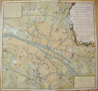 Item #M7483 Plan des Fontaines de la Ville et des faubourgs de Paris. N. de Fer