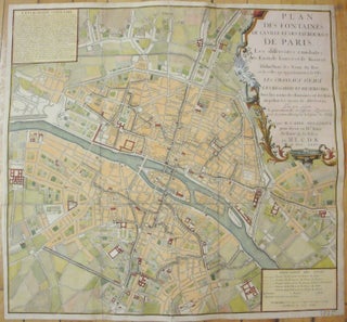 Item #M7483 Plan des Fontaines de la Ville et des faubourgs de Paris. N. de Fer