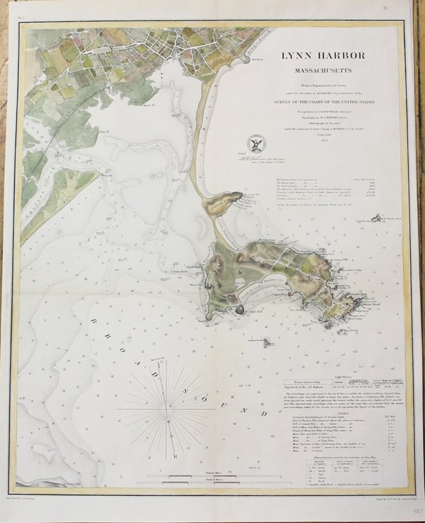 Item #M7557 Lynn Harbor Massachusetts. A D. Bache, A. Murray, C O. Boutelle, H L. Whiting.