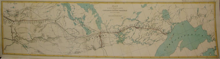 Item #M7567 Plan of Part of the Line of Location of the Canadian Pacific Railway West of Lake Superior. / Plate No. 4. To accompany Report of the Engineer-in-Chief, Canadian Pacific Railway, 1880. Sandford Fleming.
