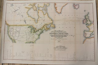 Item #M7677 Mercators Projection. Great Circle/Shortest Sailing/or Airlines, Illustrating the...