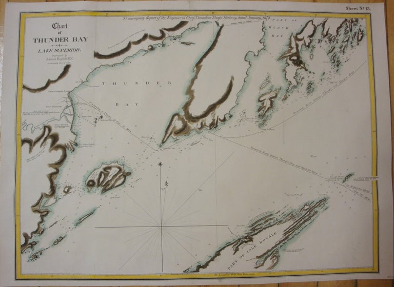 Item #M7740 Chart of Thunder Bay; Lake Superior. Admiral Bayfield.