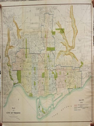 Item #M7806 Map of the City of Toronto. Plan "B".. Tracy D. le Luay