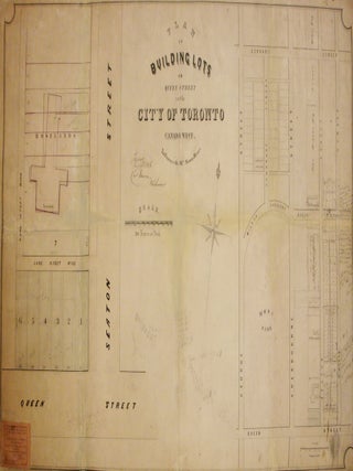 Item #M7826 Plan of Building Lots on Queen Street in the City of Toronto Canada West. The...
