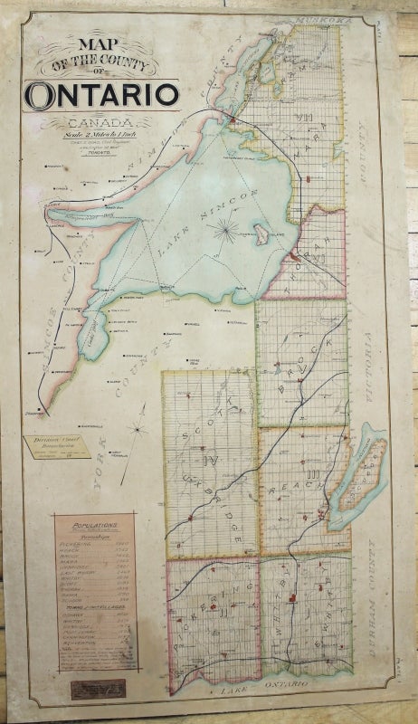 Item #M7841 Map of the County of Ontario. Charles E. Goad.