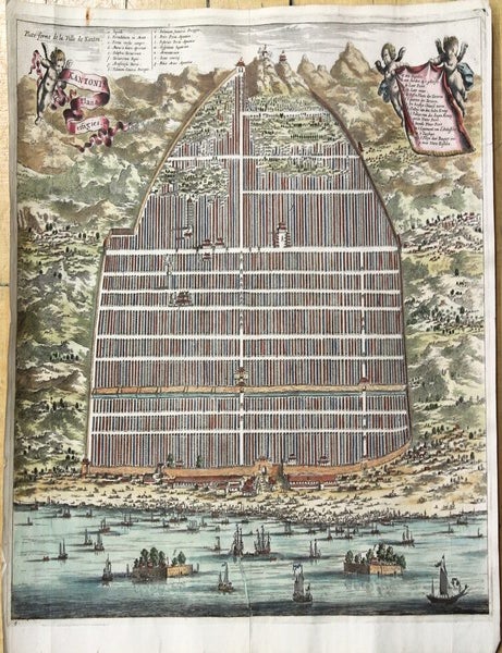 Item #M7904 Kantonis plana Effigies / Plate forme de la ville de Kanton. Nieuhoff.
