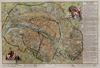 Item #M7929 Plan General De Paris En Quatre Division. Maurille-Antoine Moithey